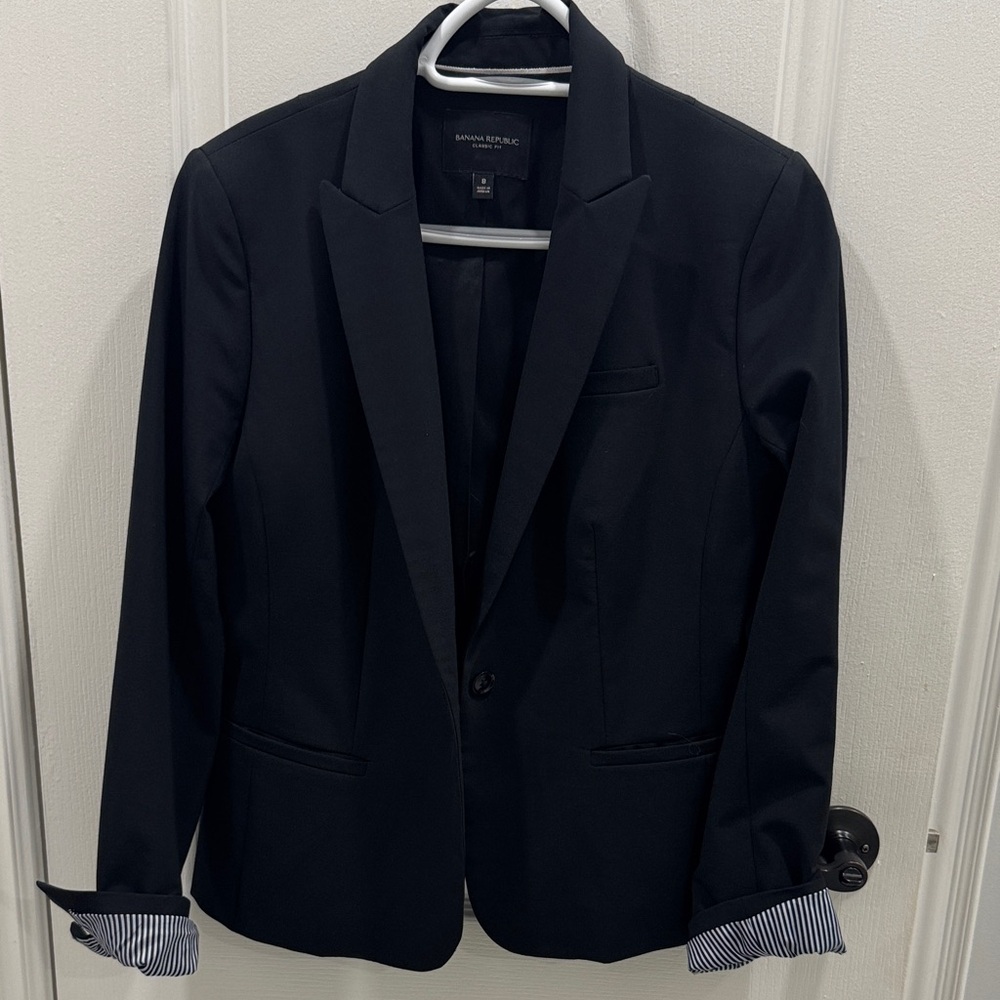 Banana Republic Classic Fit Black Blazer